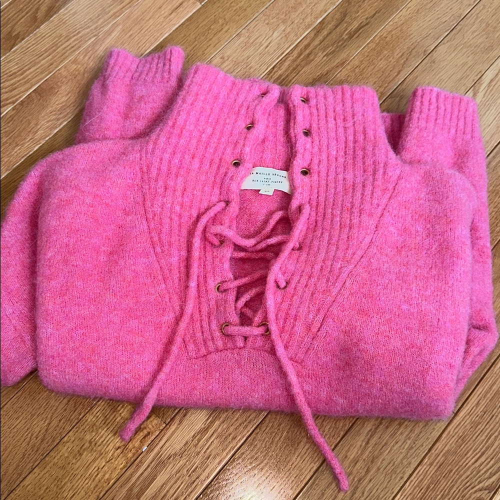 Sezane Soan Jumper Bright Pink - Size XS
